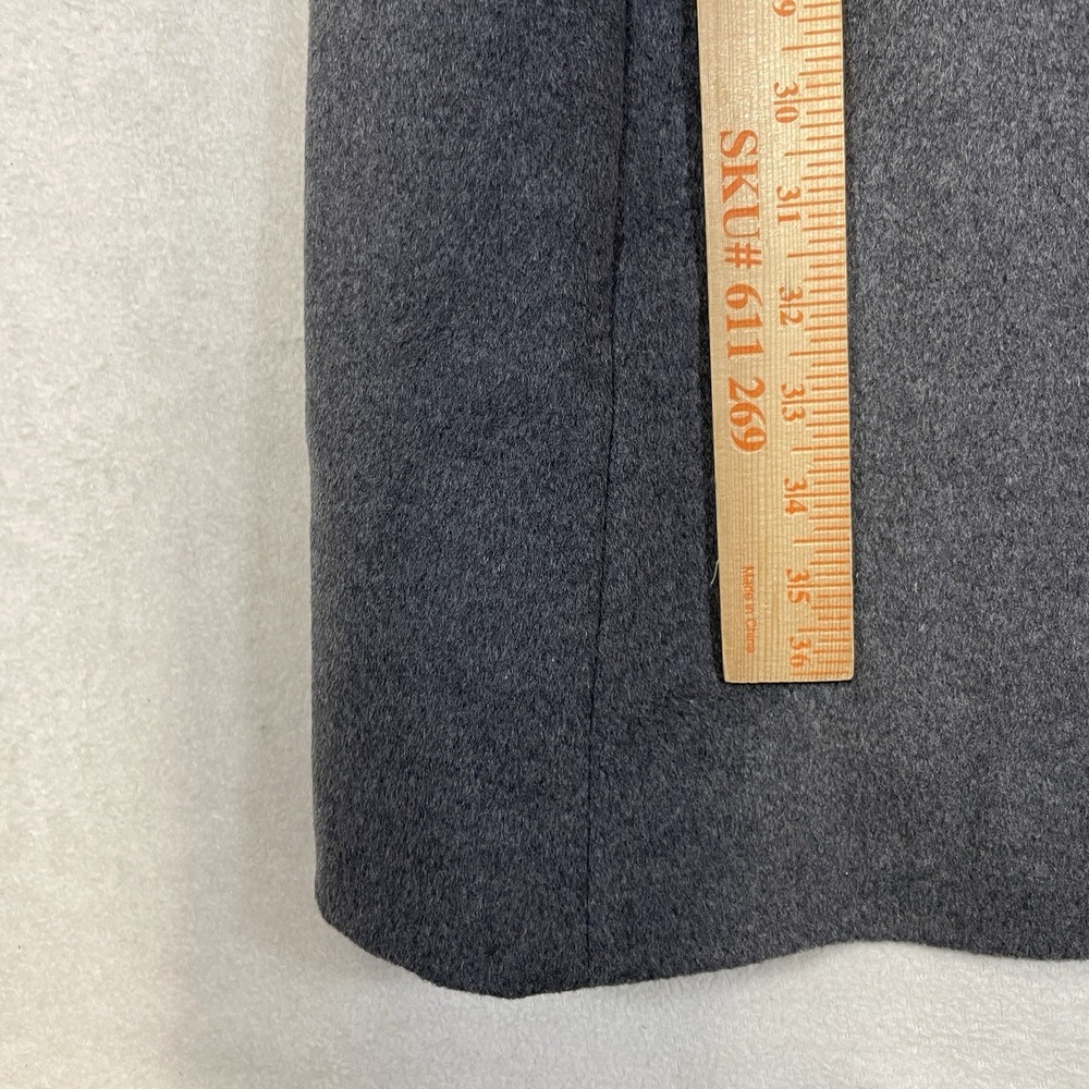 Lauren Ralph Lauren Gray Wool Blend Faux Fur Collar Coat Size 6 Penny Lane Coat - Picture 5 of 12